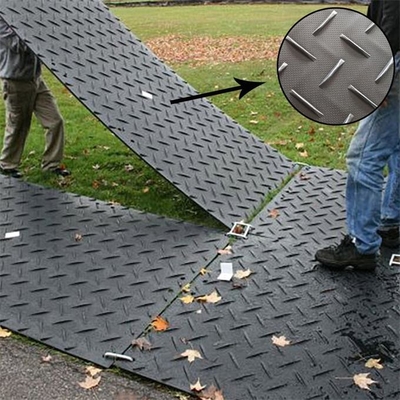 HDPE Ağır Ekipman Matı Geçici İnşaat Plastik Yolları Erişim Matı
