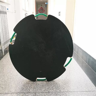 Mobil Vinçler İçin Siyah Yuvarlak HDPE Kriko Ayak Plakası Plastik Vinç Avara Pedi