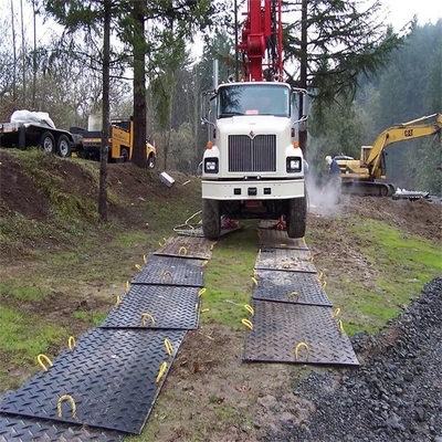 4x8ft Dış Mekan Kompozit Plastik HDPE Yol Plakası Zemin Koruma Paspasları