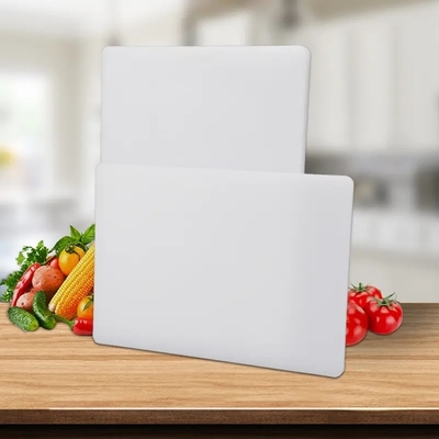 Faddish Çok Renkli Mutfak Plastik Kesme Tahtası Kaymaz PE Doğrama Tahtası