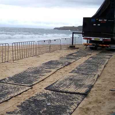 Ekskavatör için 48 X 96 İnç Taşınabilir Siyah Polietilen Plastik Geçici Yol Paspasları