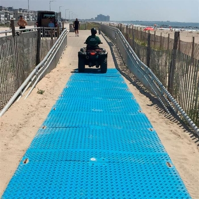 Ağır Yol Paspasları İçin 2 × 8ft Geçici Mavi HDPE Plastik Bog Rig Paspasları