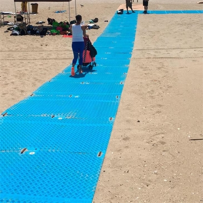 Ağır Yol Paspasları İçin 2 × 8ft Geçici Mavi HDPE Plastik Bog Rig Paspasları